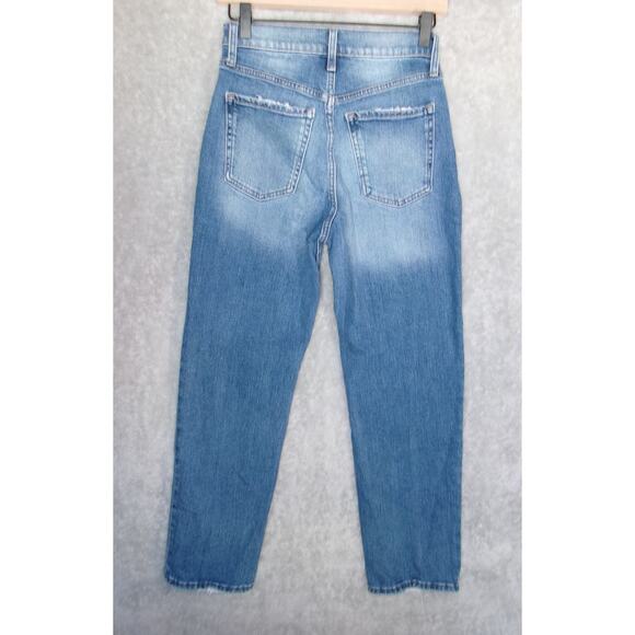 Old Navy Jeans Juniors 0 The Sky-Hi Straight Extra High Rise Secret-Slim Pockets - Picture 2 of 10